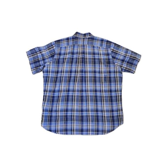 Polo Ralph Lauren Men’s 2XL Blue Plaid Shirt SHORT SLEEVE EMBROIDERED Logo Rider - Picture 5 of 7